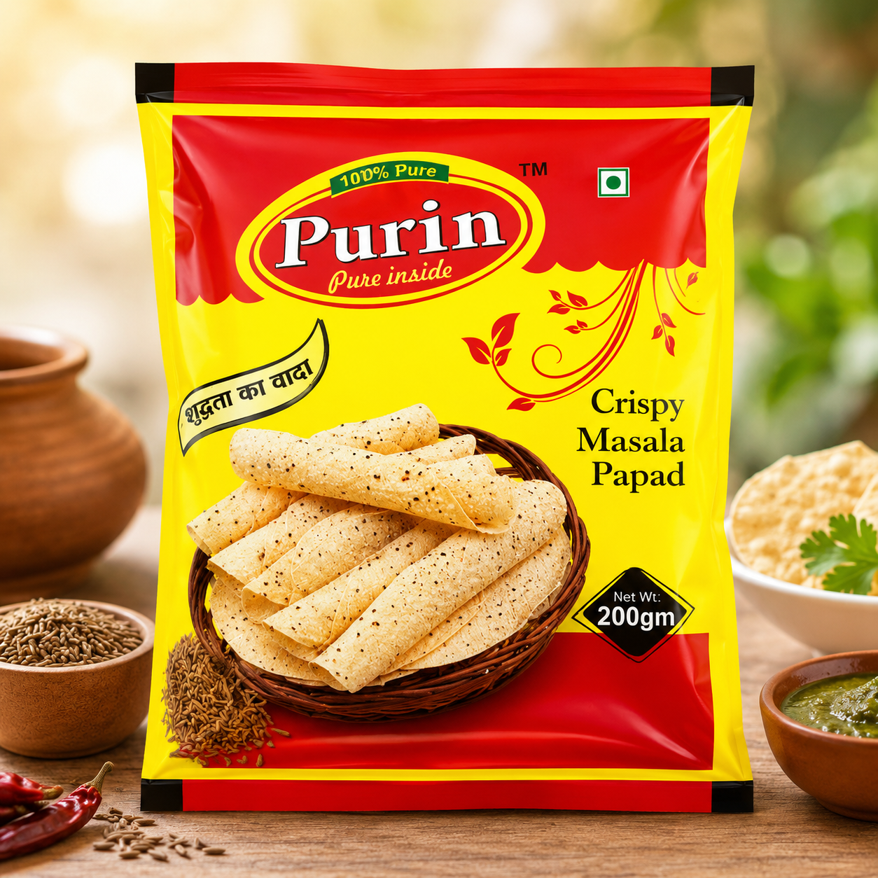 Crispy Masala Papad